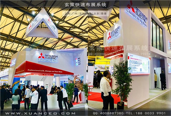 三菱電機展臺吊頂及二層樓結構 三菱電機展臺吊頂及二層樓結構