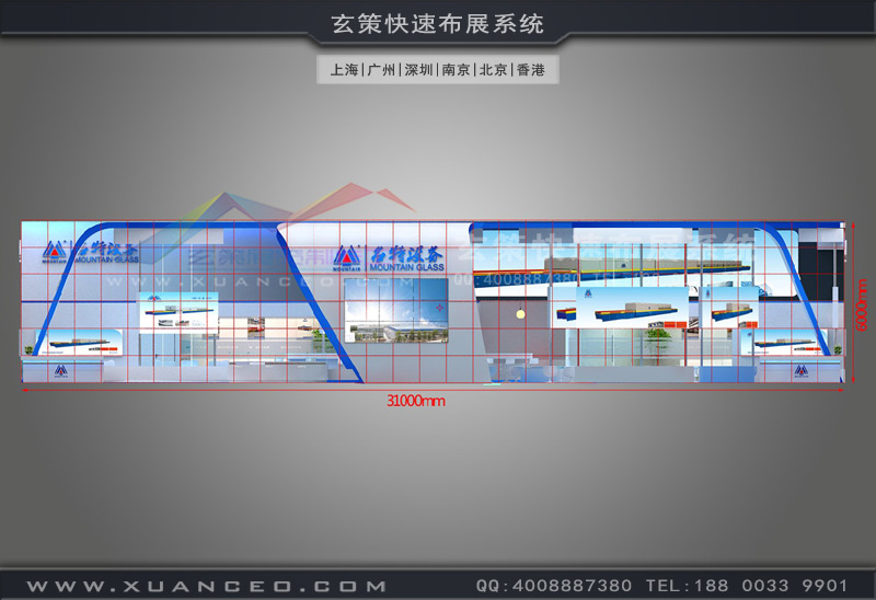 玻璃展-名特設(shè)備展臺搭建(589㎡)
