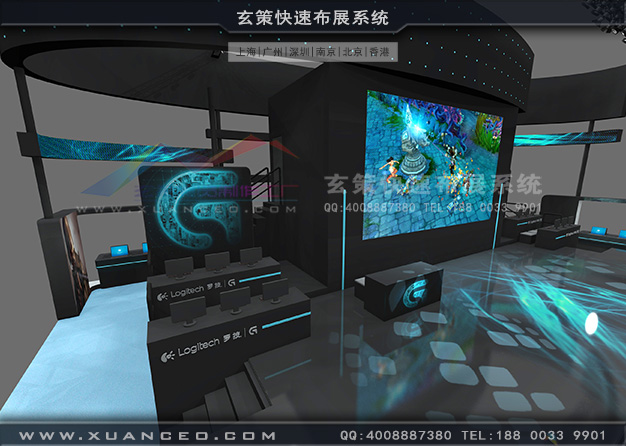 Chinajoy游戲展-羅技展臺搭建(274㎡)