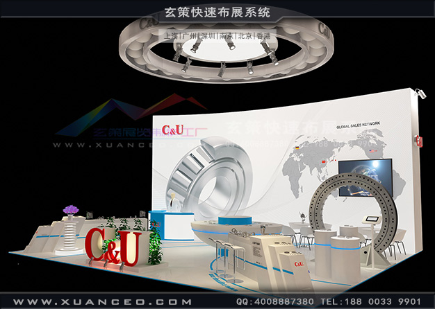 五金展-人本軸承展臺搭建(80㎡)
